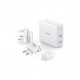 Зарядний пристрій Anker PowerPort Atom III Duo - 60W 2xUSB-С (White) (A2629H21)