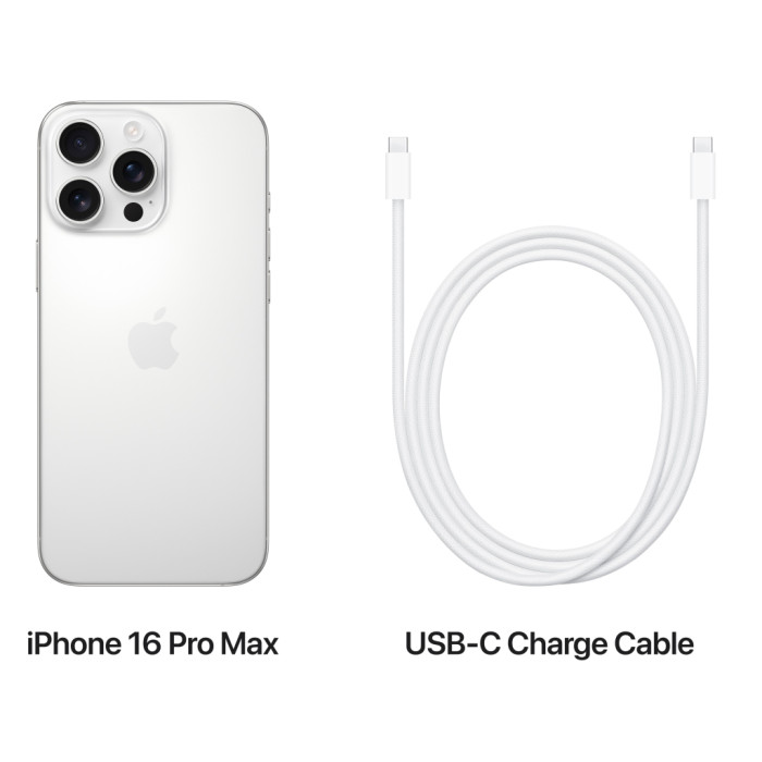 Мобільний телефон Apple iPhone 16 Pro Max 256GB White Titanium (REF A+) BREEZY (2QMYWW3)