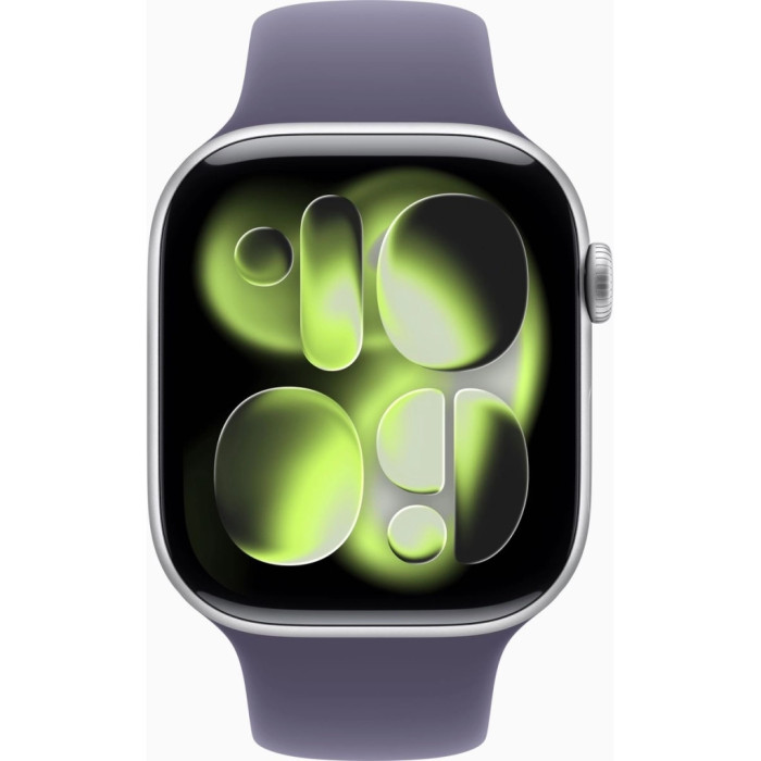 Смарт-годинник Apple Watch Series 11 GPS 46mm Silver Aluminium Case with Purple Fog Sport Band - M/L (MEVA4RK/A)