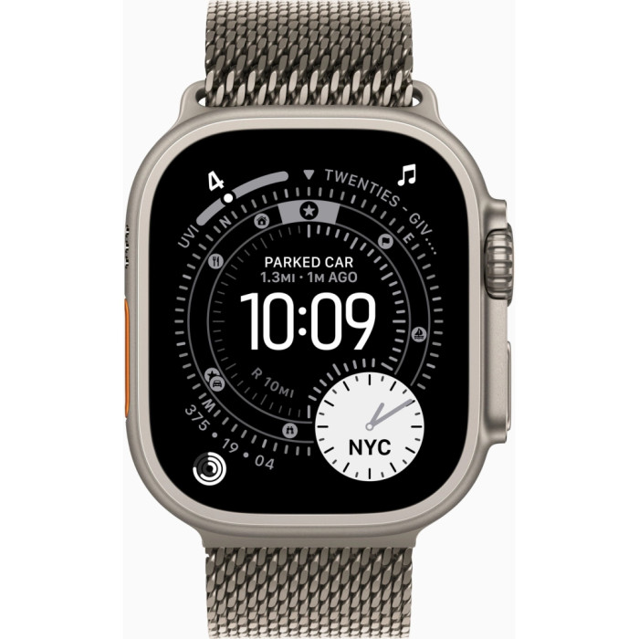 Смарт-годинник Apple Watch Ultra 3 GPS + Cellular 49mm Natural Titanium Case with Natural Titanium Milanese Loop - Sm (MEWW4QP/A)