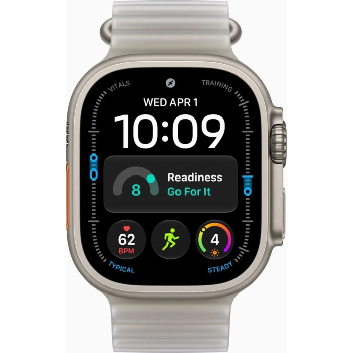 Смарт-годинник Apple Watch Ultra 4 GPS + Cellular 49mm Natural Titanium Case with Translucent Grey Ocean Band (MJAD4QI/A)