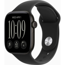 Смарт-годинник Apple Watch Series 12 GPS 42mm Black Aluminium Case with Black Sport Band - S/M (MJEA4RK/A)