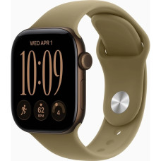 Смарт-годинник Apple Watch Series 12 GPS 42mm Dark Bronze Aluminium Case with Olive Sport Band - S/M (MJEF4RK/A)