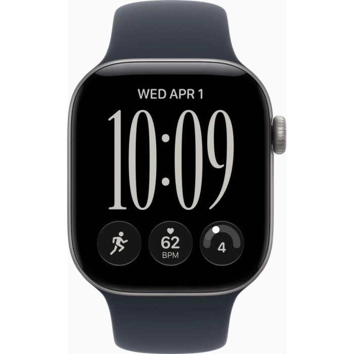 Смарт-годинник Apple Watch Series 12 GPS 46mm Space Grey Aluminium Case with Navy Blue Sport Band - M/L (MJEJ4RK/A)