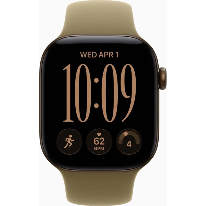 Смарт-годинник Apple Watch Series 12 GPS 46mm Dark Bronze Aluminium Case with Olive Sport Band - M/L (MJEU4RK/A)