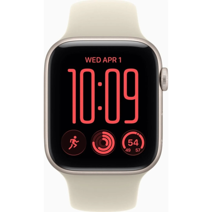 Смарт-годинник Apple Watch SE 3 2026 GPS 40mm Starlight Aluminium Case with Sand Sport Band - M/L (MJKW4RK/A)