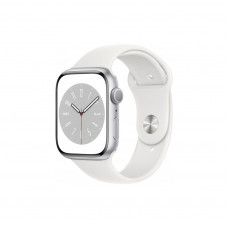 Смарт-годинник Apple Watch Series 8 GPS 45mm Silver Aluminium Case with White Sport Band - Regular (MP6N3UL/A)