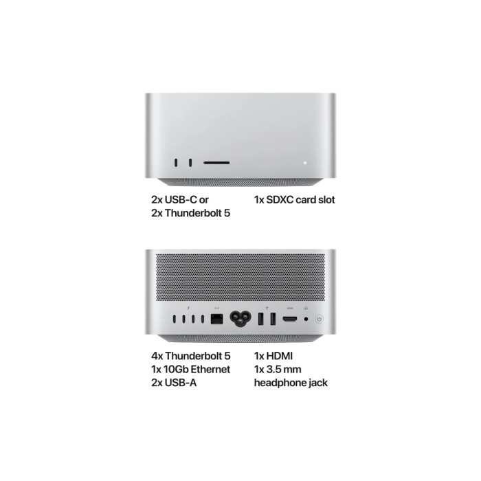 Комп'ютер Apple A3143 Mac Studio / M4 Max chip with 14core CPU, 32core GPU, 36, 512 (MU963UA/A)