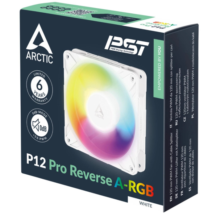 Кулер до корпусу Arctic P12PRO REV ARGB WHITE (ACFAN00325A)