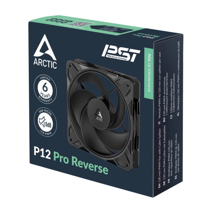 Кулер до корпусу Arctic P12 PRO REVERSE BLACK (ACFAN00331A)