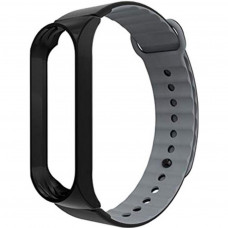 Ремінець до фітнес браслета Armorstandart Sport Silicone Band для Xiaomi Mi Band 3 Black/Grey (ARM54514)