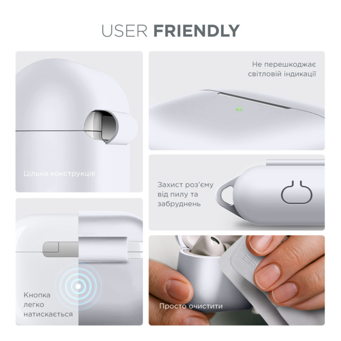 Чохол для навушників Armorstandart Hang Case For Apple Airpods Pro White (ARM56071)