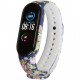 Ремінець до фітнес браслета Armorstandart для Xiaomi Mi Band 5 Blue With Flowers (ARM57015)
