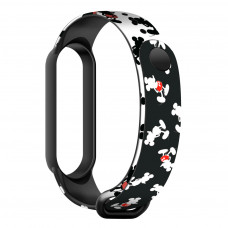 Ремінець до фітнес браслета Armorstandart Cartoon для Xiaomi Mi Band 7/6/5 Mickey Siluet Black (ARM59256)