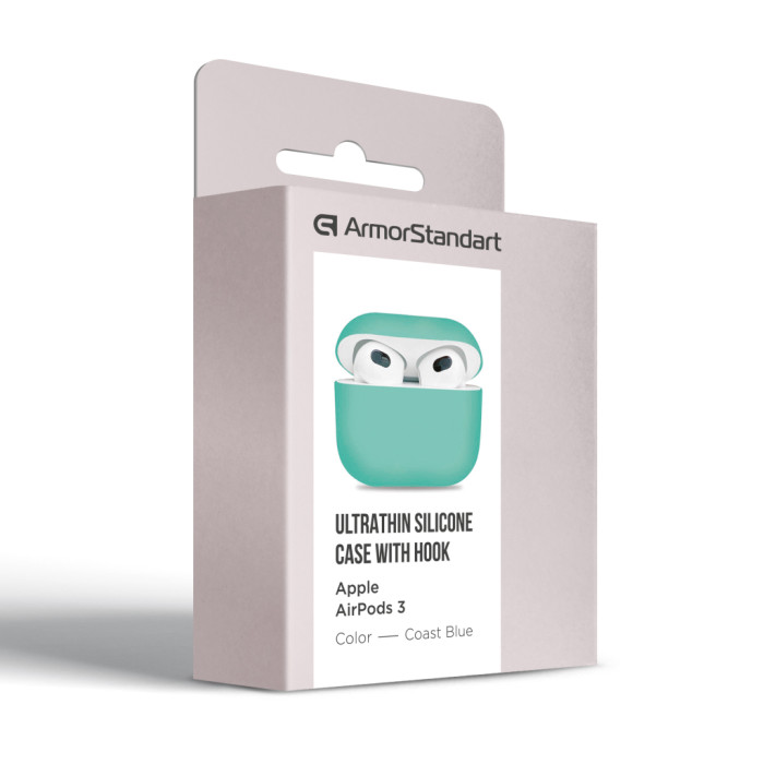 Чохол для навушників Armorstandart Ultrathin Silicone Case для Apple AirPods 3 Coast Blue (ARM60286)
