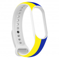 Ремінець до фітнес браслета Armorstandart для Xiaomi Mi Band 7/6/5 New Style Blue - Yellow (ARM61907)