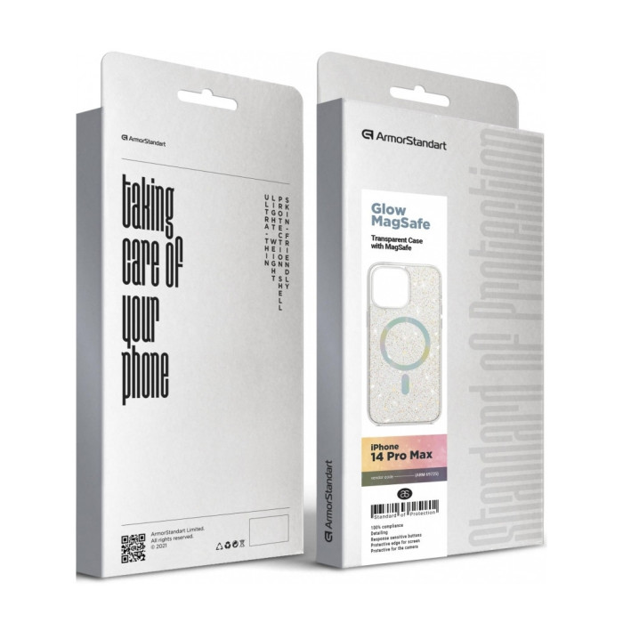 Чохол до мобільного телефона Armorstandart Glow Magsafe Apple iPhone 14 Pro Max Transparent (ARM69725)