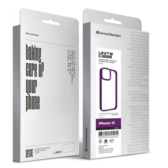 Чохол до мобільного телефона Armorstandart UNIT2 Apple iPhone 15 Purple (ARM69969)