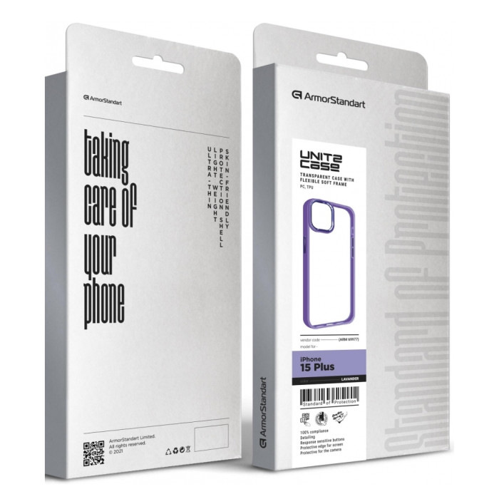 Чохол до мобільного телефона Armorstandart UNIT2 Apple iPhone 15 Plus Lavander (ARM69977)