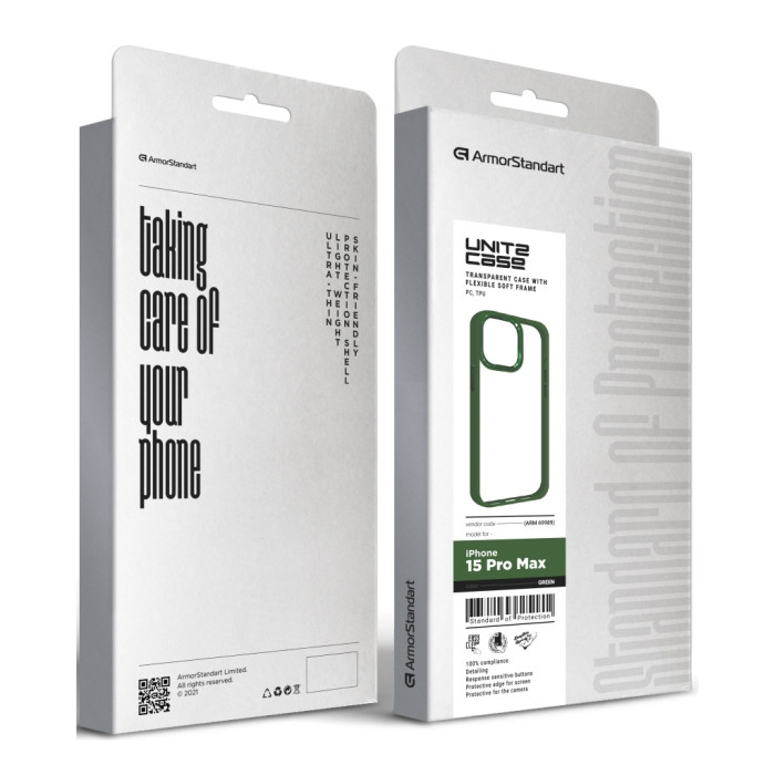Чохол до мобільного телефона Armorstandart UNIT2 Apple iPhone 15 Pro Max Green (ARM69989)
