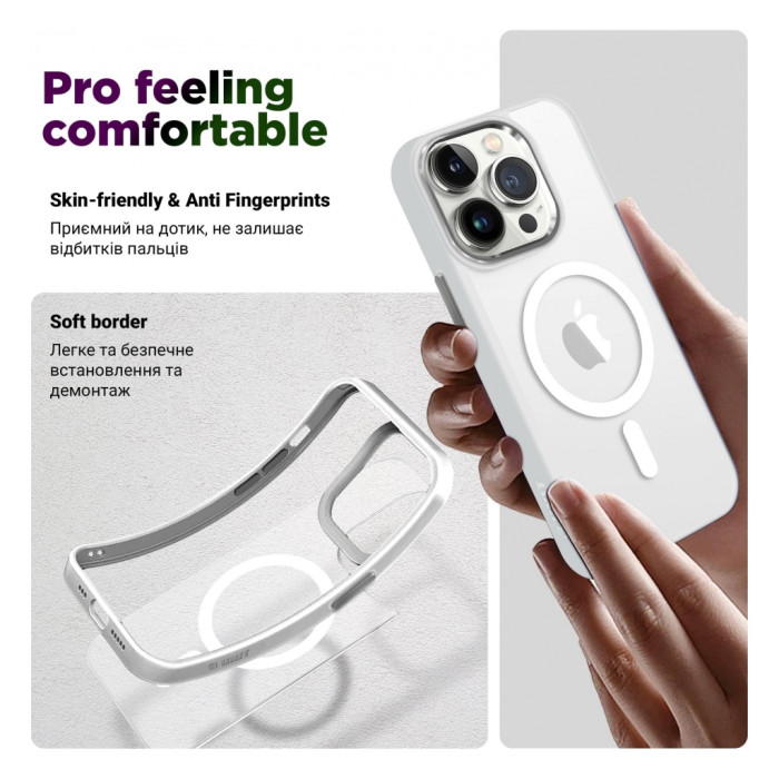 Чохол до мобільного телефона Armorstandart Unit MagSafe Apple iPhone 13 Pro Matte Clear Silver (ARM70463)