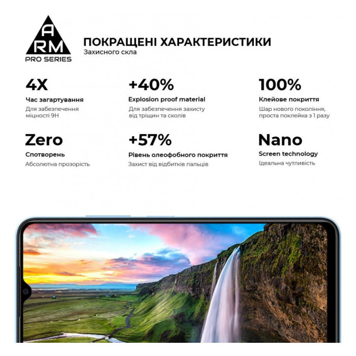 Скло захисне Armorstandart Pro ZTE Blade A54 4G Black (ARM70683)