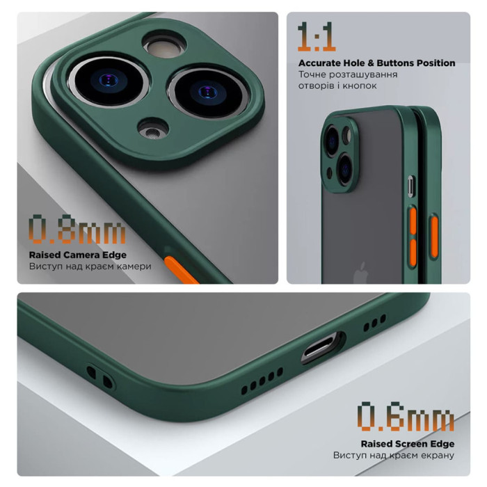 Чохол до мобільного телефона Armorstandart Frosted Matte Tecno Spark 20C (BG7n) Dark Green (ARM73583)