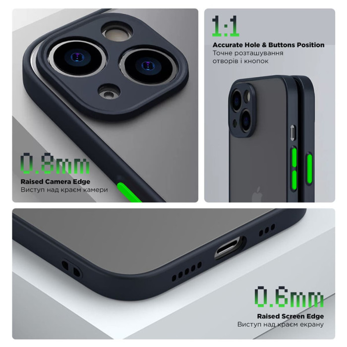 Чохол до мобільного телефона Armorstandart Frosted Matte Tecno Spark 20C (BG7n) Navy Blue (ARM73584)