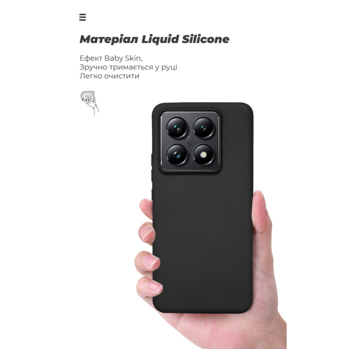 Чохол до мобільного телефона Armorstandart ICON Xiaomi 14T Pro Black (ARM79358)