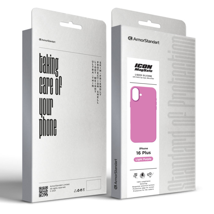 Чохол до мобільного телефона Armorstandart ICON2 MagSafe Apple iPhone 16 Plus Light Purple (ARM80187)
