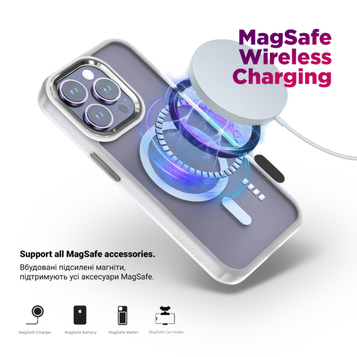 Чохол до мобільного телефона Armorstandart Unit MagSafe Samsung S25 Plus Matte Clear Silver (ARM82264)