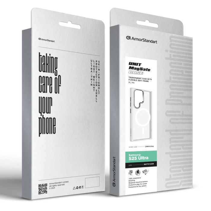 Чохол до мобільного телефона Armorstandart Unit MagSafe Samsung S25 Ultra Matte Clear Silver (ARM82266)