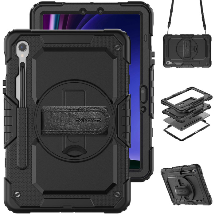 Чохол до планшета Armorstandart Panzer Samsung Tab S9 FE / S9 Black (ARM82518)