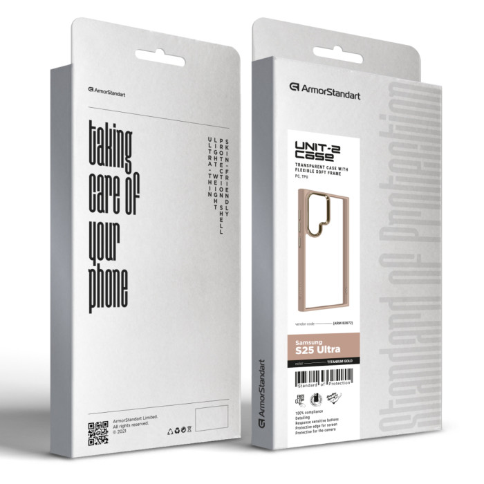Чохол до мобільного телефона Armorstandart UNIT2 Samsung S25 Ultra Titanium Gold (ARM82872)