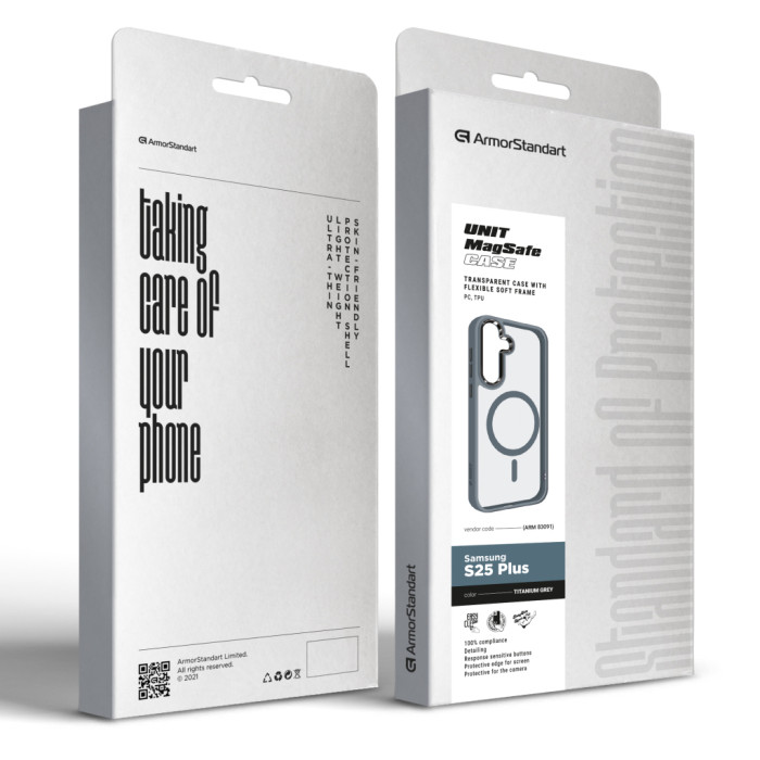 Чохол до мобільного телефона Armorstandart Unit MagSafe Samsung S25 Plus Titanium Grey (ARM83091)