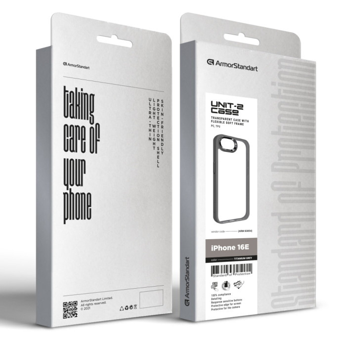 Чохол до мобільного телефона Armorstandart UNIT2 Apple iPhone 16e Titanium Grey (ARM83854)