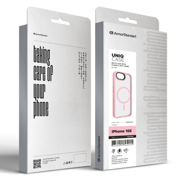 Чохол до мобільного телефона Armorstandart Uniq MagSafe Apple iPhone 16e Pale Pink (ARM83871)