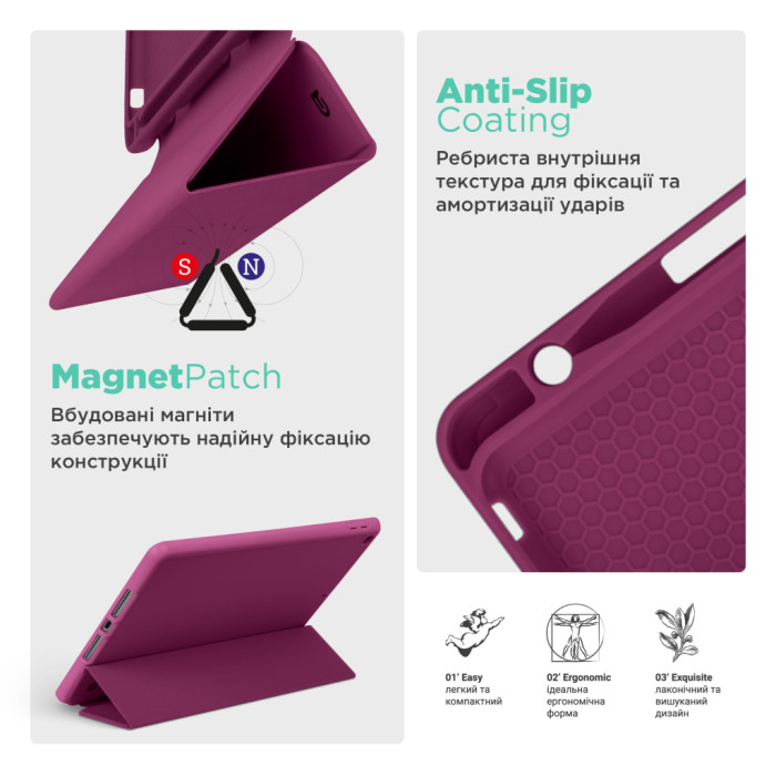 Чохол до планшета Armorstandart Smart Fold Pen Lenovo Tab K11 Plus Plum (ARM84128)