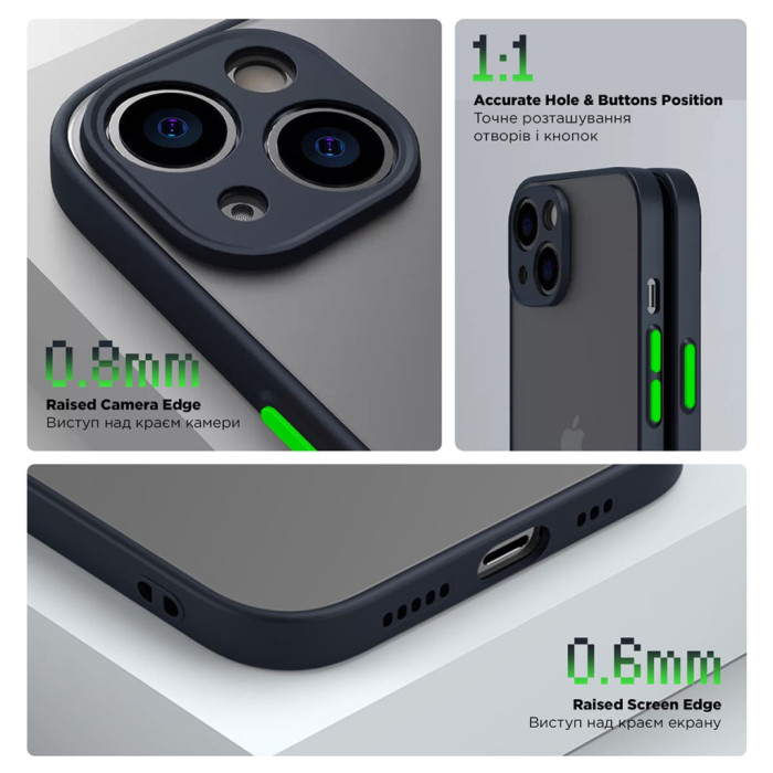 Чохол до мобільного телефона Armorstandart Frosted Matte Xiaomi Redmi Note 14S 4G Navy Blue (ARM85110)
