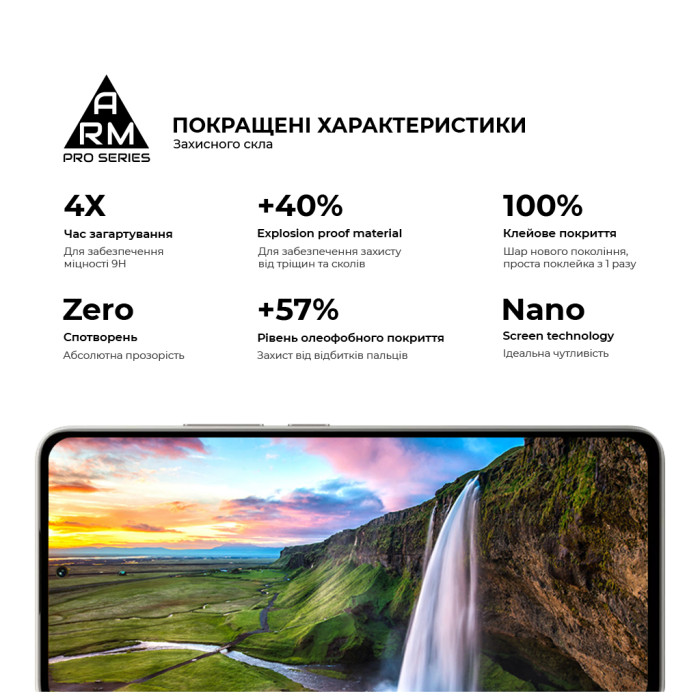 Скло захисне Armorstandart Pro Xiaomi Poco M7 5G Black (ARM85175)