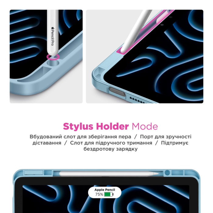 Чохол до планшета Armorstandart Y-Type PEN Samsung Galaxy Tab S9 / S9 FE / S10 FE Blue (ARM85519)