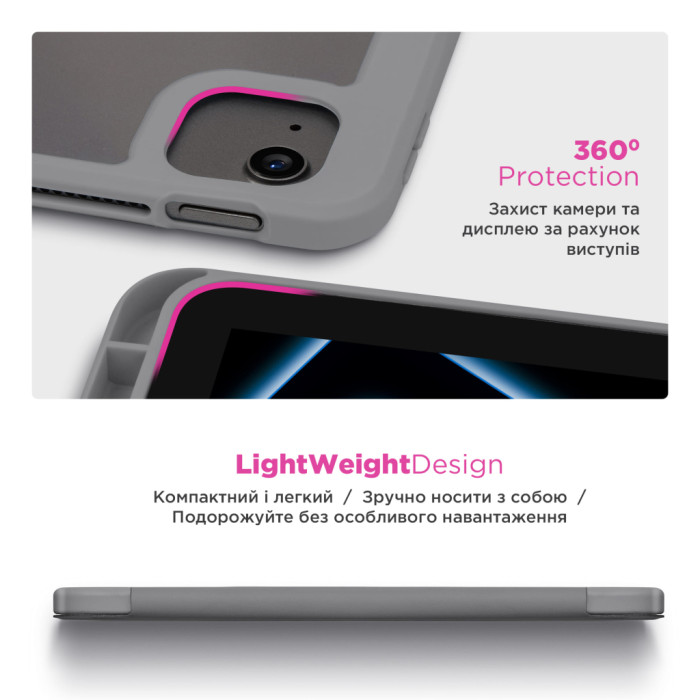 Чохол до планшета Armorstandart Y-Type PEN Samsung Galaxy Tab S9+ / S9 FE+ / S10+ Gray (ARM85526)