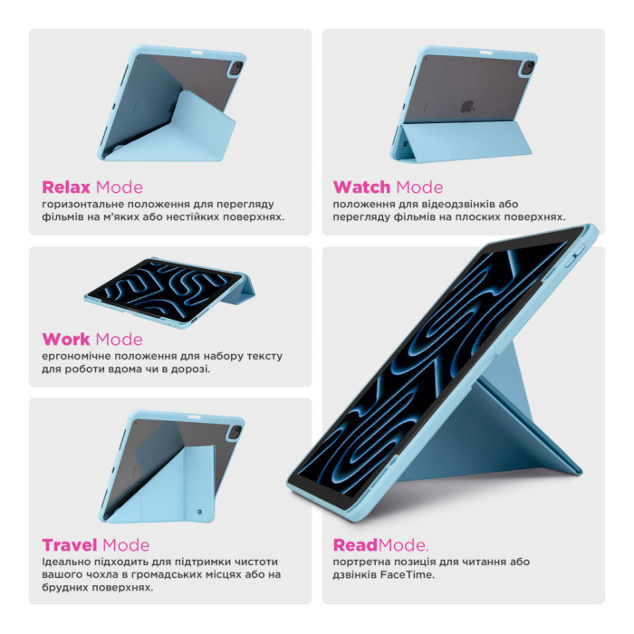 Чохол до планшета Armorstandart Y-Type PEN Samsung Galaxy Tab S10 FE+ Blue (ARM85531)
