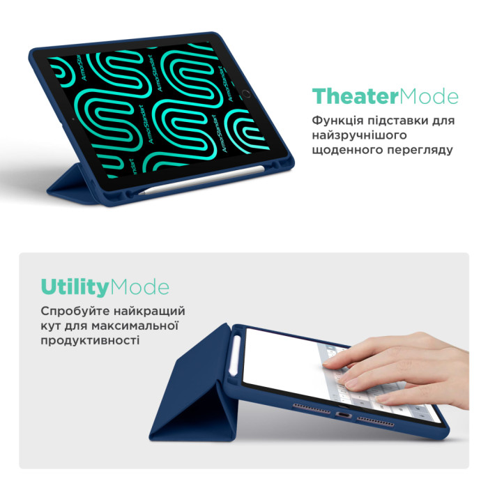 Чохол до планшета Armorstandart Smart Fold Pen Samsung Galaxy Tab S10 FE+ Dark Blue (ARM85555)