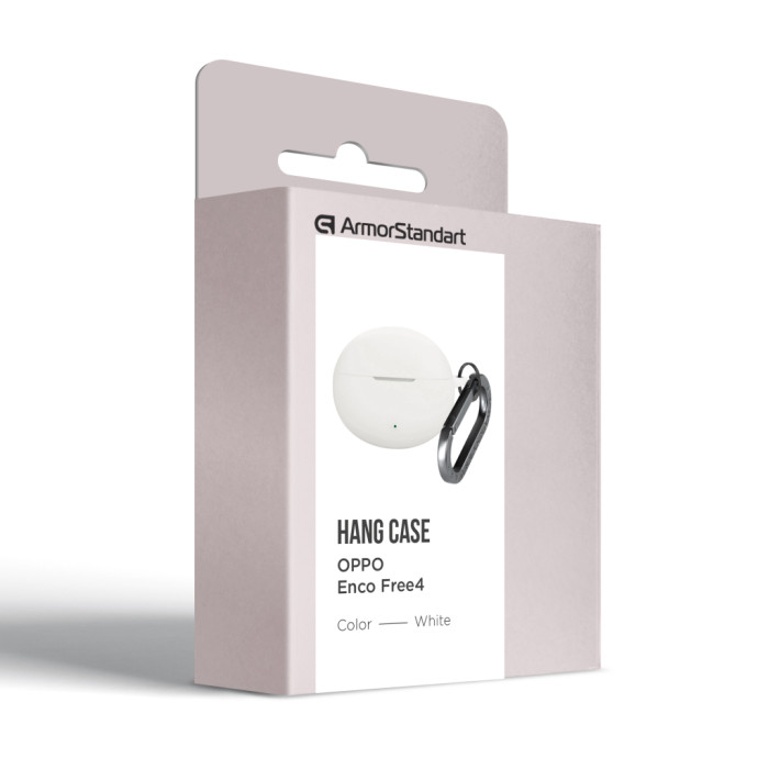 Чохол для навушників Armorstandart Hang Case For Oppo Enco Free4 White (ARM86148)