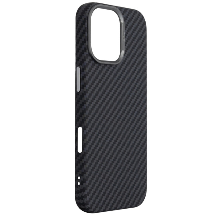 Чохол до мобільного телефона Armorstandart LikeCarbon2 MagCase Apple iPhone 17 Carbon Black (ARM86257)