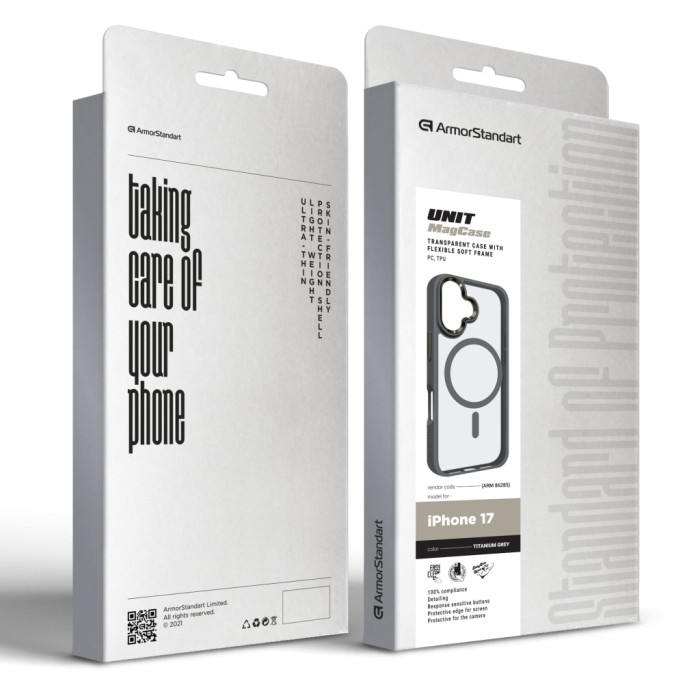 Чохол до мобільного телефона Armorstandart Unit MagCase Apple iPhone 17 Titanium Grey (ARM86285)