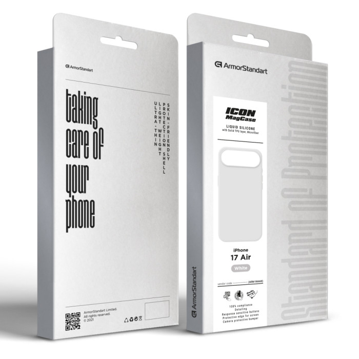 Чохол до мобільного телефона Armorstandart ICON2 MagCase Apple iPhone 17 Air White (ARM86668)
