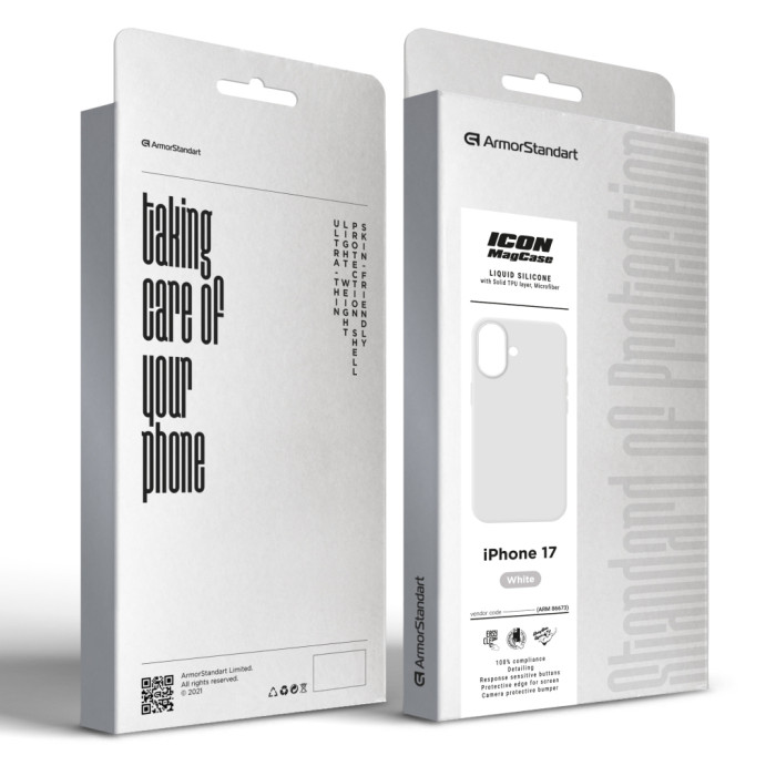 Чохол до мобільного телефона Armorstandart ICON2 MagCase Apple iPhone 17 White (ARM86673)