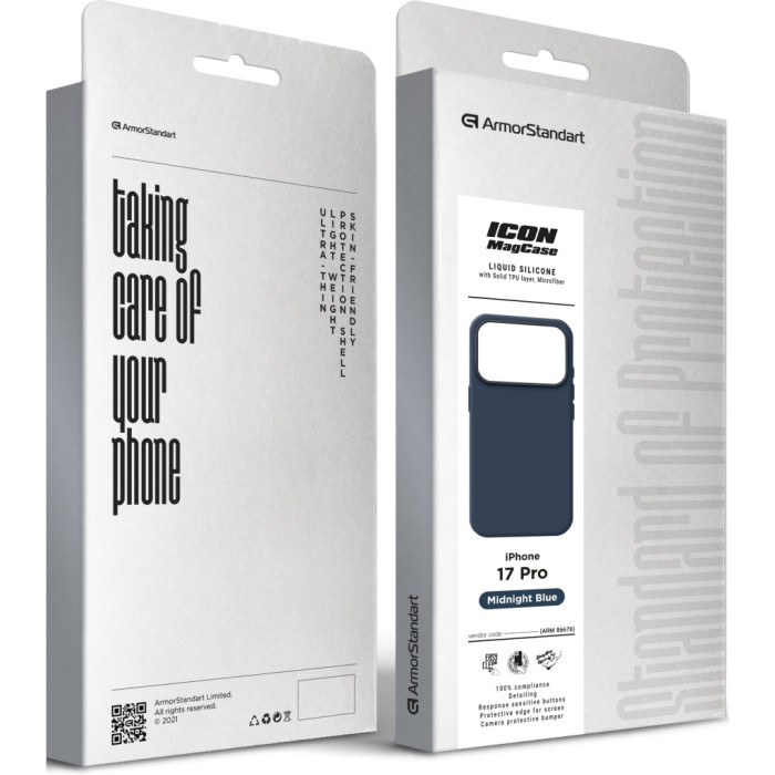 Чохол до мобільного телефона Armorstandart ICON2 MagCase Apple iPhone 17 Pro Midnight Blue (ARM86676)